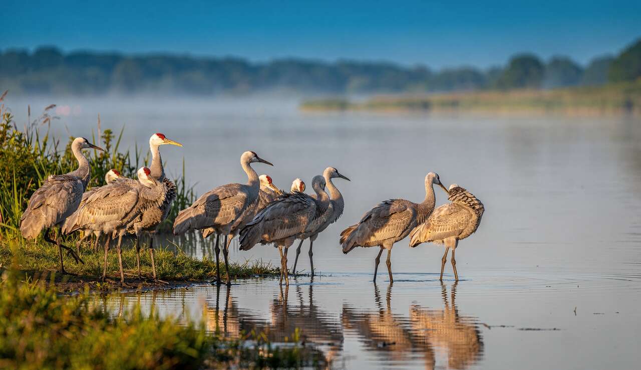 Observation des grues cendrées au lac du Der