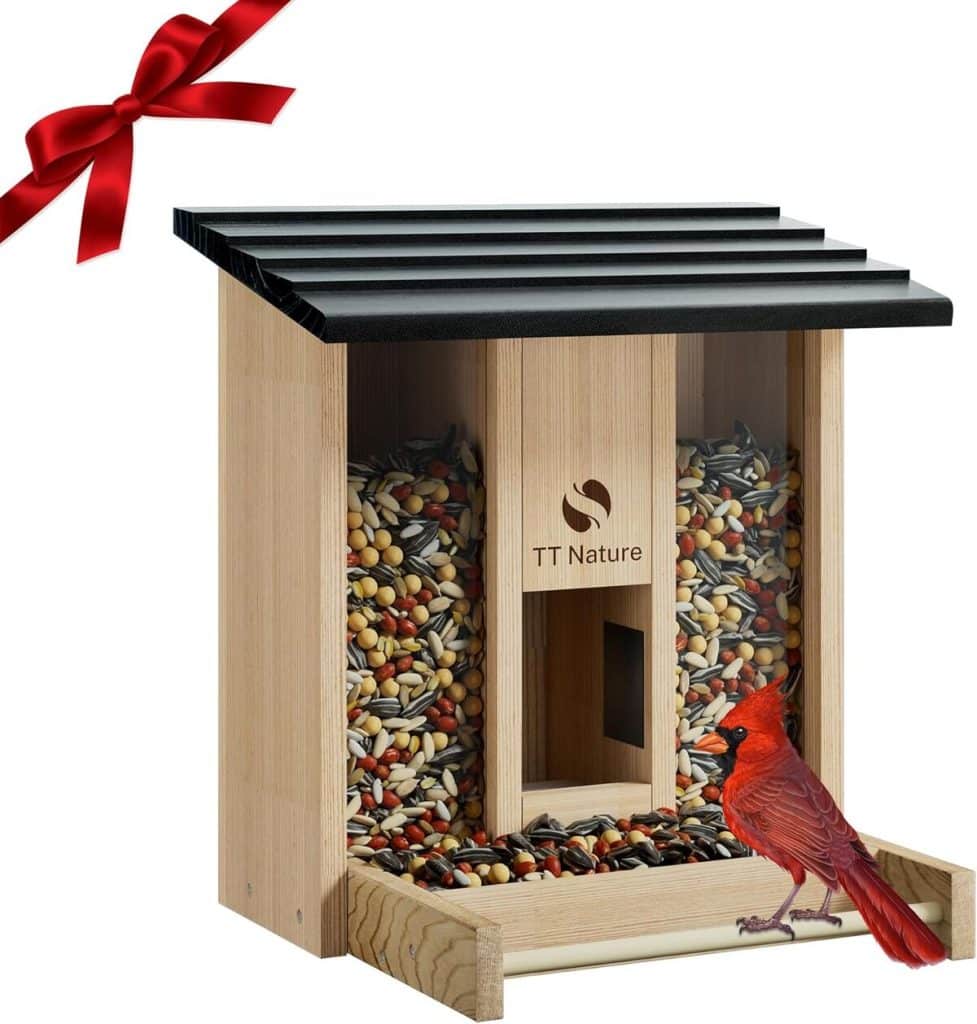 Test : mangeoire à oiseaux TT Nature, 3, 2 L, idéale pour observer dans le jardin