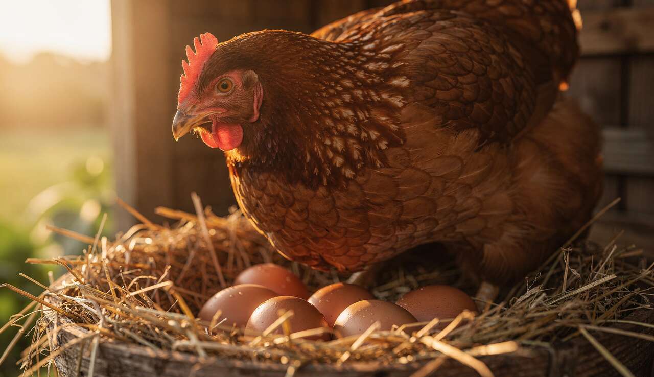 Signes de ponte chez la poule