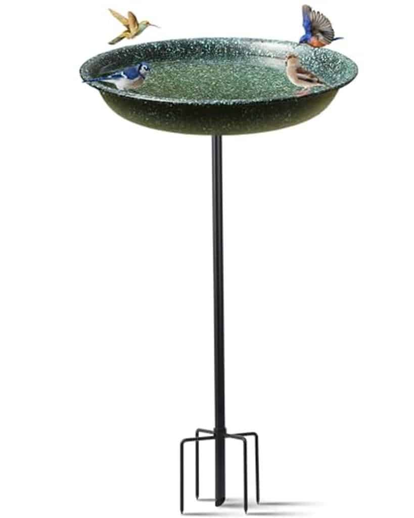 Avis : bain d'oiseaux Yiabivo en métal, design élégant et stable