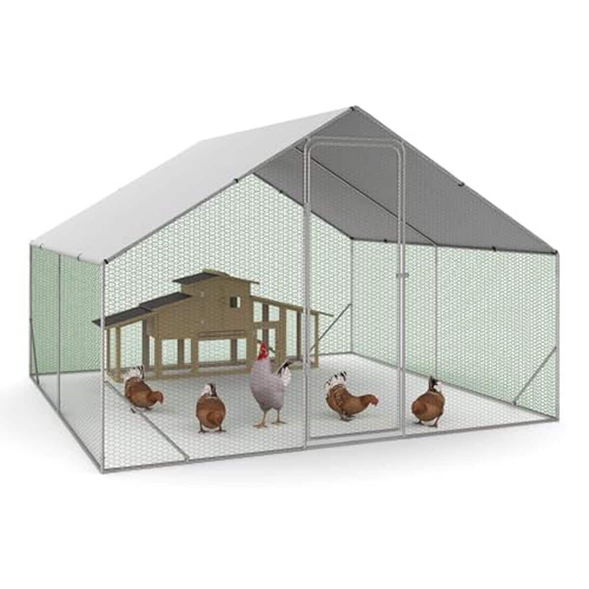 Test de l'enclos poulailler IDMarket 9 m² en acier galvanisé