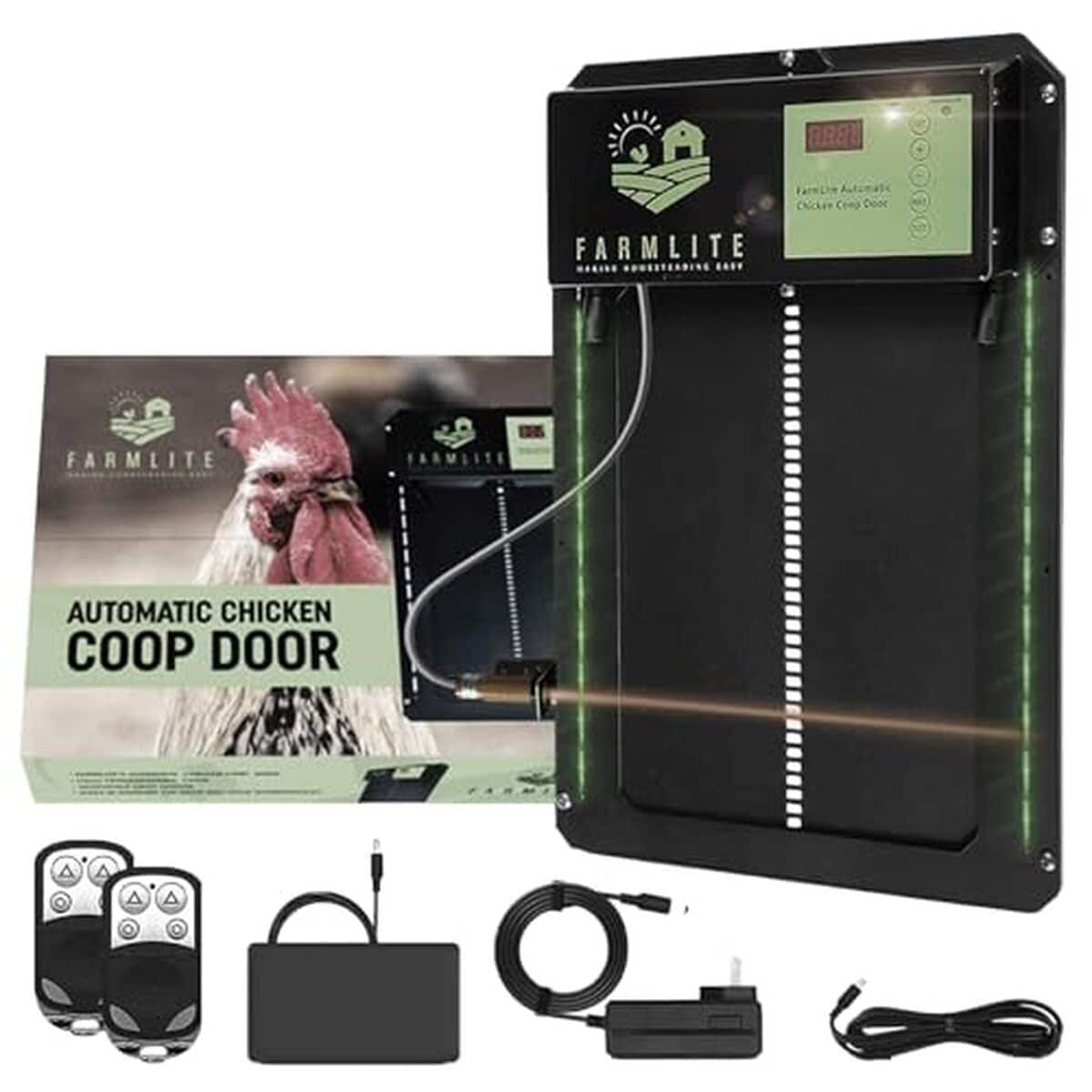 Test de l'ouvre-porte auto Farmlite pour poulailler