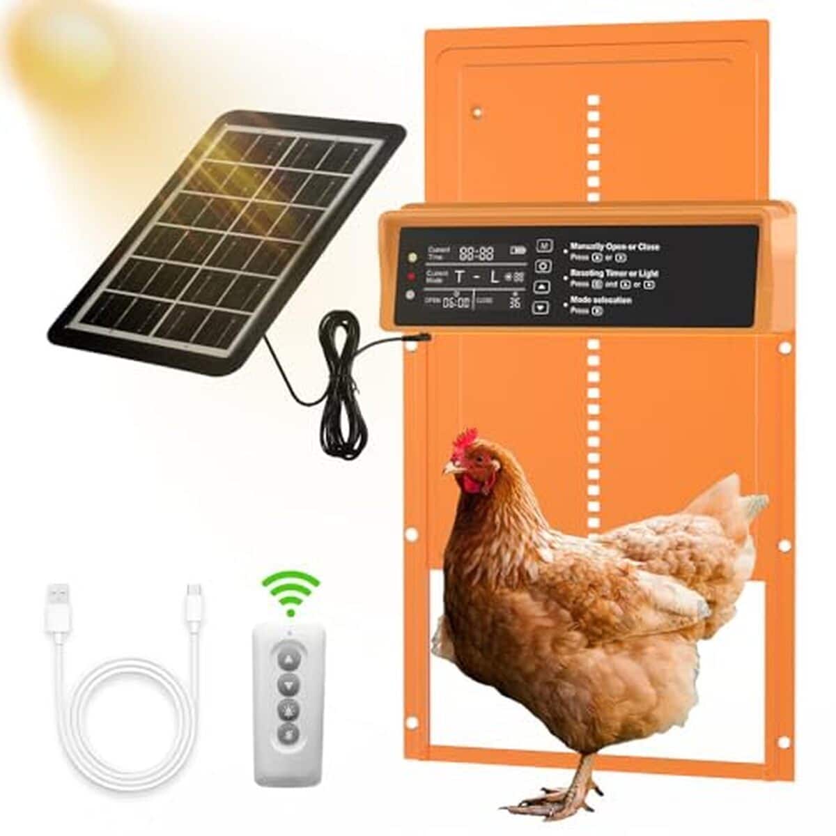 Test du poulailler automatique solaire avec porte en alliage et écran LCD