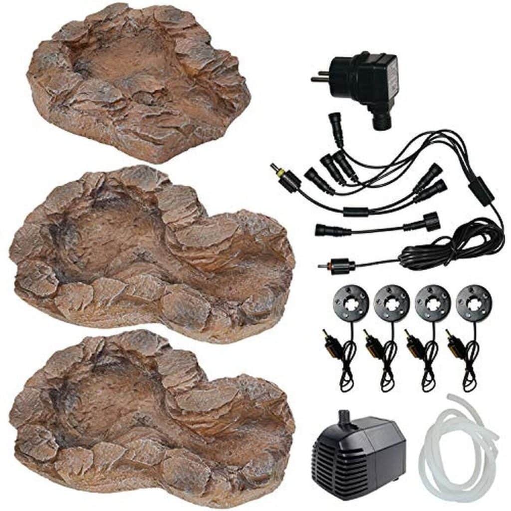 Test : ruisseau de source AMUR avec LED pour jardin