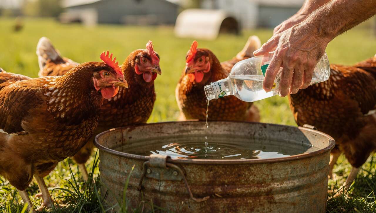 Pourquoi ajouter du vinaigre dans l'eau des poules ?