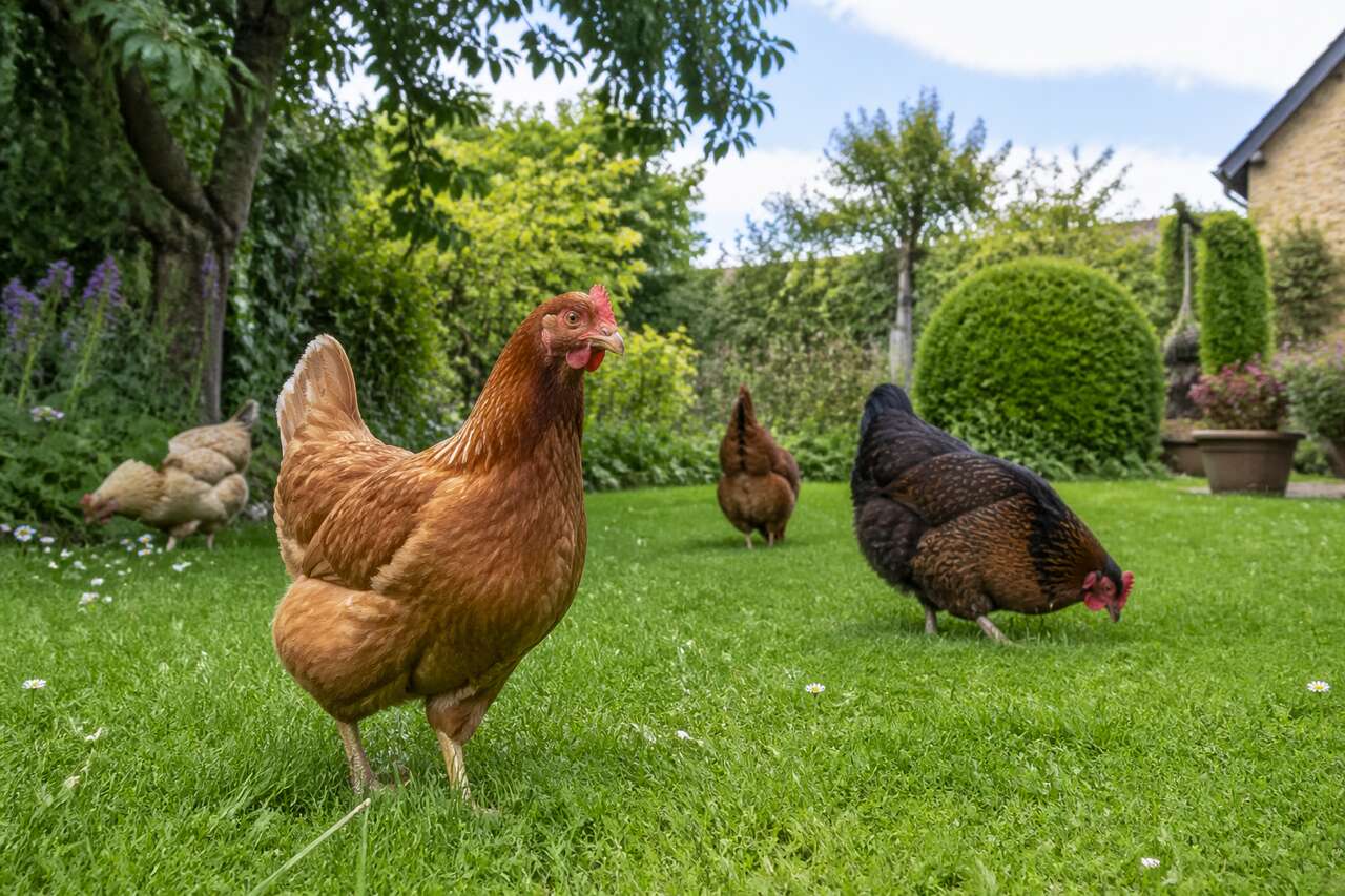 Peut-on laisser ses poules en liberté dans le jardin ?