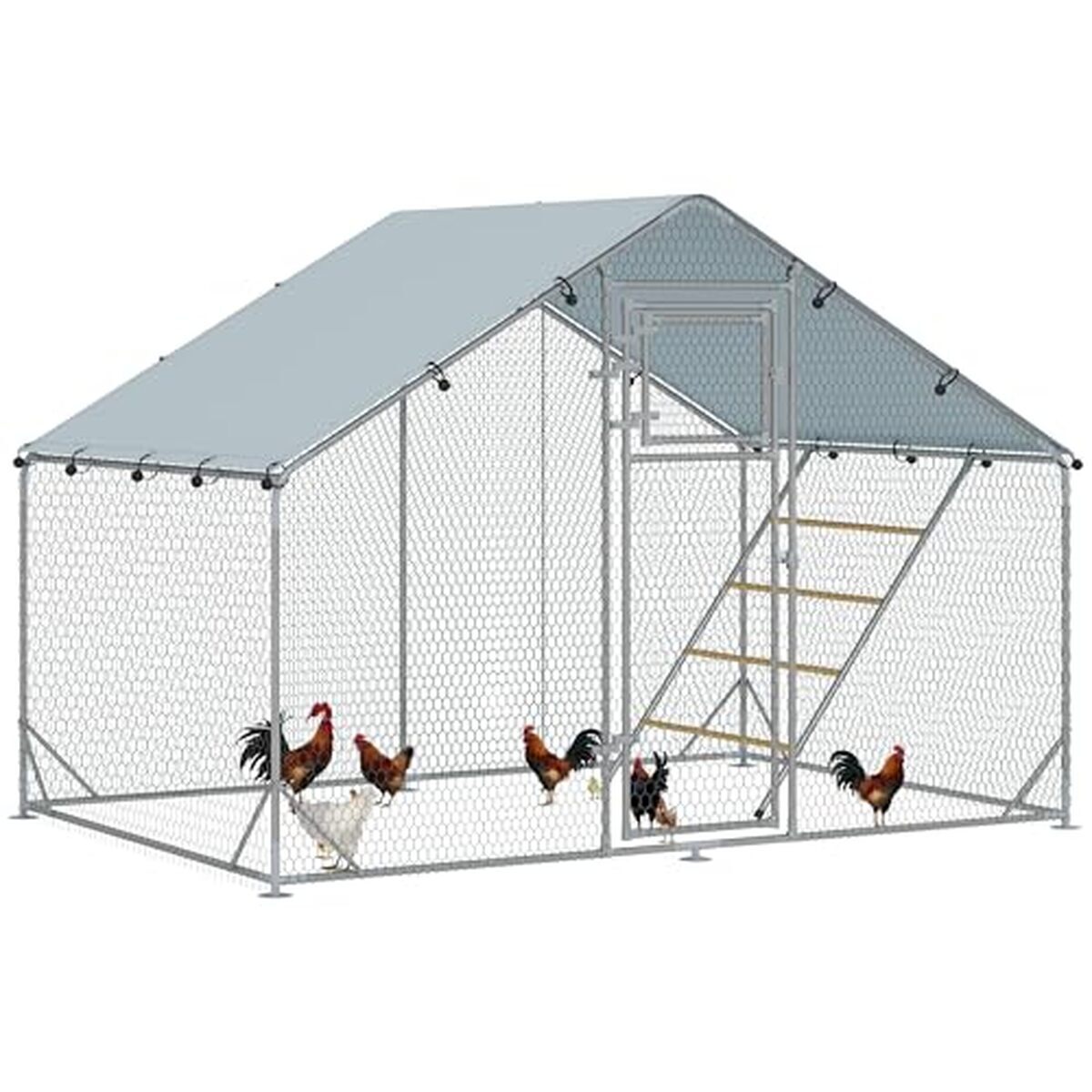 Test du poulailler PawHut en acier avec couverture UV