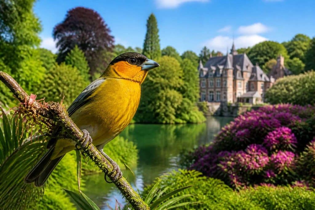 Gallicolombe à poitrine d'or : découvrez cet oiseau fascinant au Parc de Clères