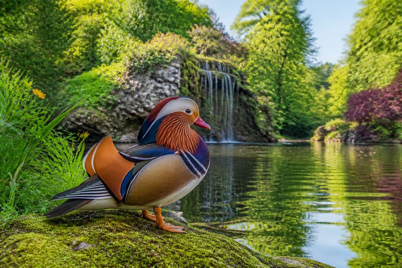 Canard mandarin au Parc de Clères : une visite incontournable