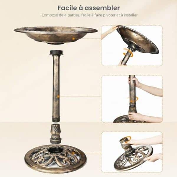 Découvrez notre test complet de la fontaine solaire bronze antique : design raffiné, fonctionnement autonome et parfait pour attirer les oiseaux dans votre jardin.