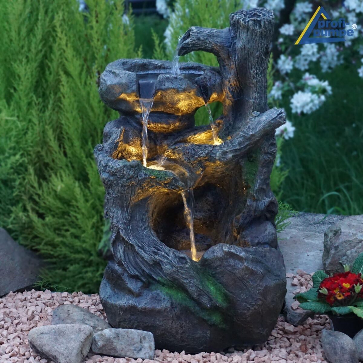 Avis fontaine racine d'arbre : élégance et lumière pour votre jardin