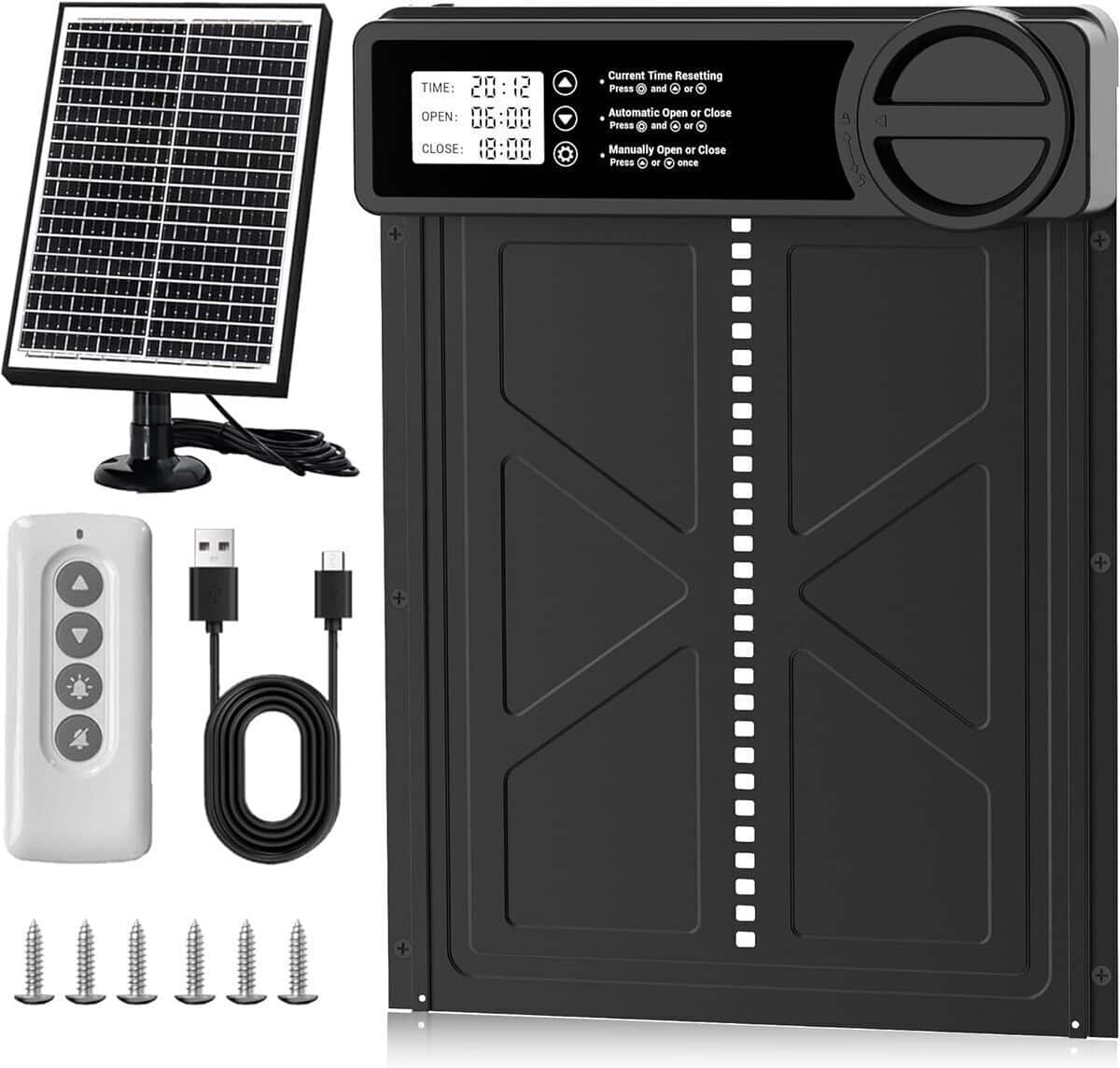 Test de la porte automatique solaire anti-pincement pour poulailler