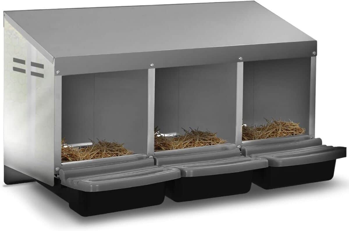 Test : pondoir IDMarket 3 emplacements en métal